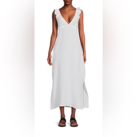 Magaschoni Dresses & Skirts - Magaschoni Organic Gauze Midi Dress in Sand Color - Size L